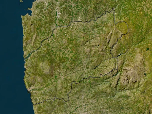 Viana do Castelo, district of Portugal. Low resolution satellite map
