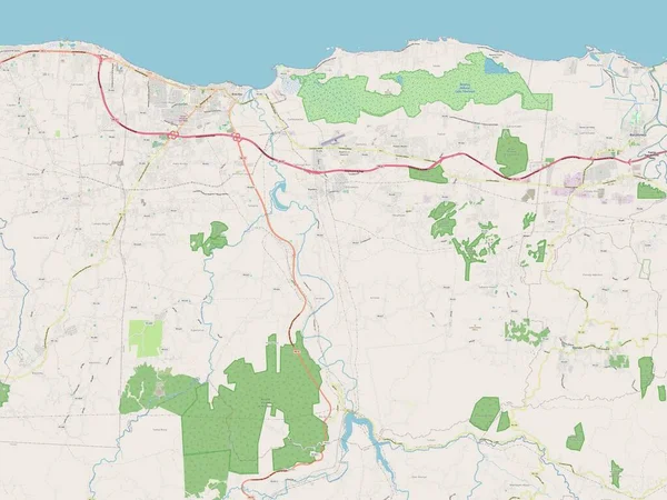 Arecibo Municipality Puerto Rico Open Street Map — Stock Photo, Image