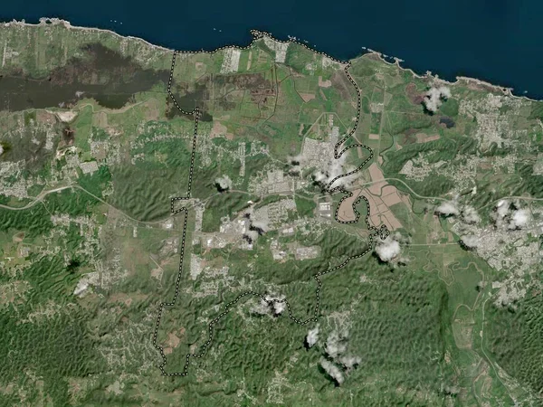 Barceloneta Municipality Puerto Rico High Resolution Satellite Map — Stock fotografie