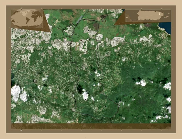 Канована Муніципалітет Пуерто Рико Супутникова Карта Низькою Роздільною Здатністю Розташування — стокове фото