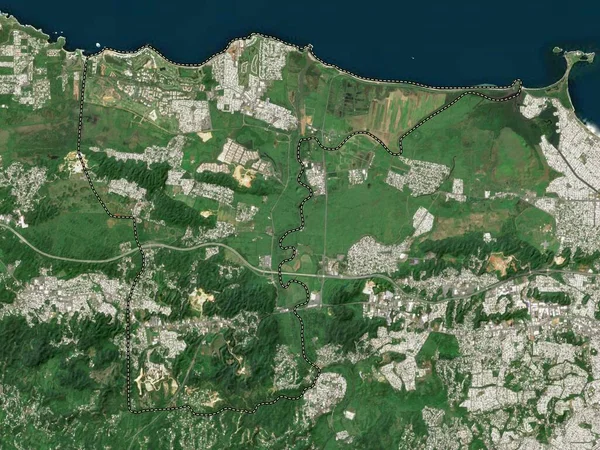 Dorado Municipality Puerto Rico Low Resolution Satellite Map — Φωτογραφία Αρχείου