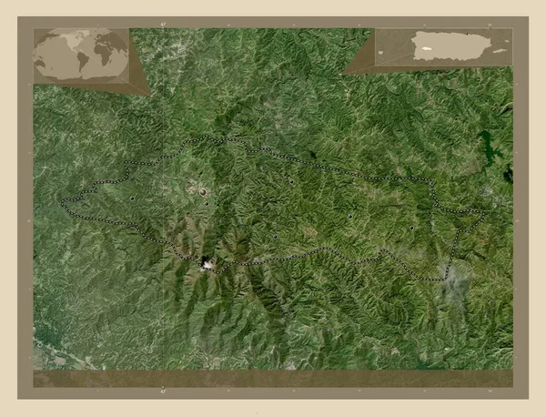 Марікао Муніципалітет Пуерто Рико Супутникова Карта Високої Роздільної Здатності Розташування — стокове фото