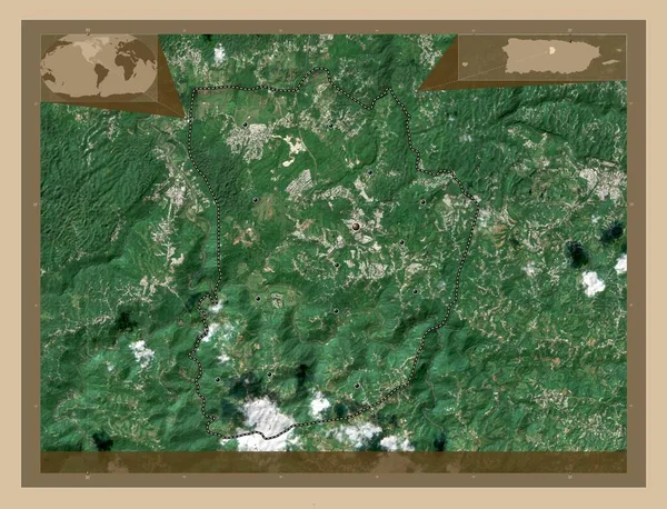 Моровісе Муніципалітет Пуерто Рико Супутникова Карта Низькою Роздільною Здатністю Розташування — стокове фото