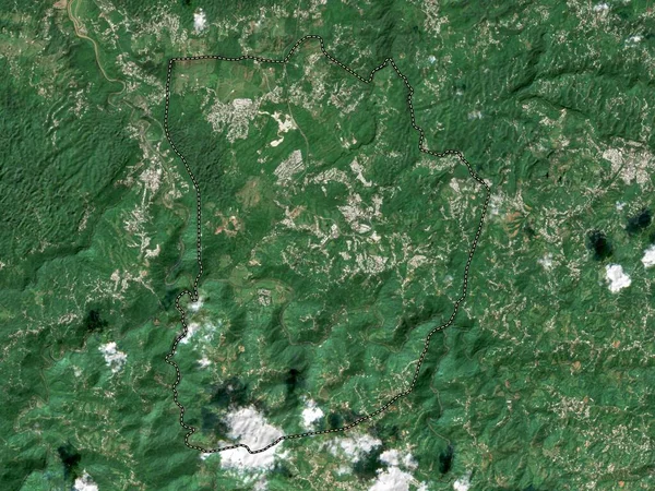 Morovis, municipality of Puerto Rico. Low resolution satellite map