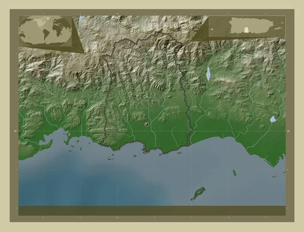 Ponce Municipality Puerto Rico Elevation Map Colored Wiki Style Lakes — Φωτογραφία Αρχείου