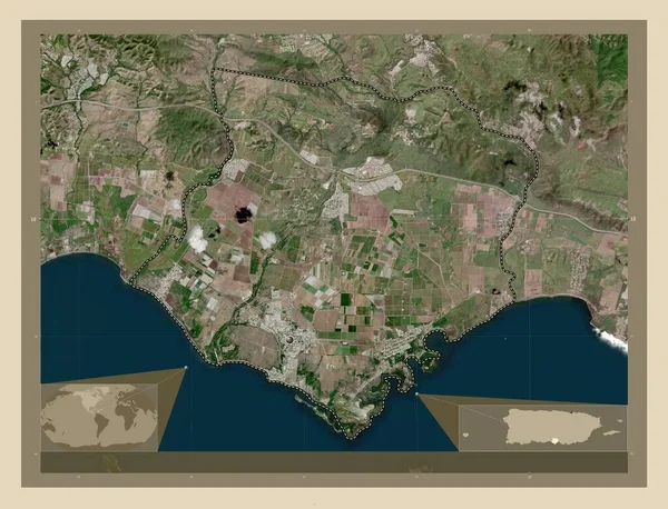 Santa Isabel Municipality Puerto Rico High Resolution Satellite Map Corner — Zdjęcie stockowe