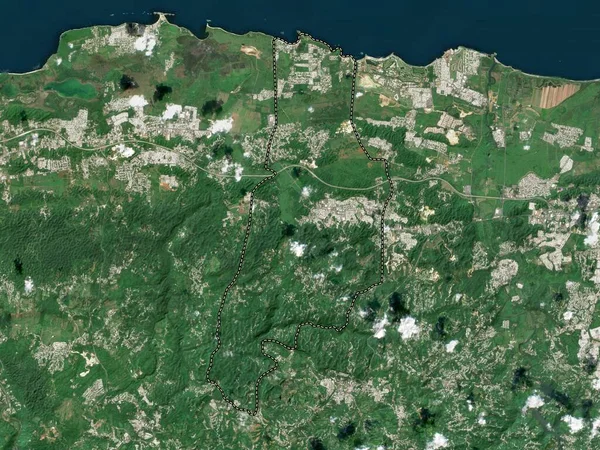 Vega Alta Municipality Puerto Rico Low Resolution Satellite Map — Stock Photo, Image