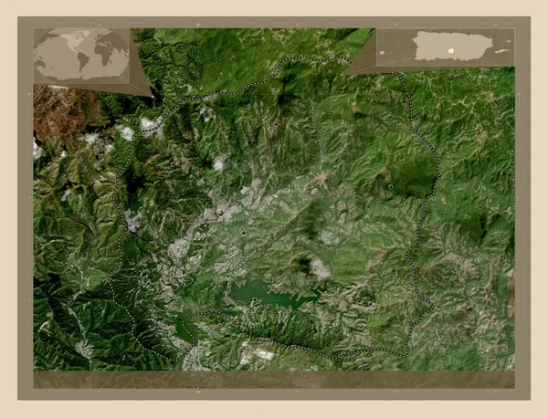 Villalba Municipality Puerto Rico High Resolution Satellite Map Locations Major — Stock Photo, Image