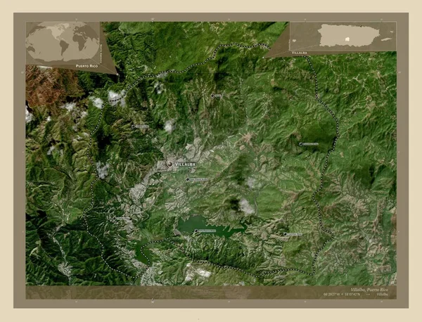 Віялба Муніципалітет Пуерто Рико Супутникова Карта Високої Роздільної Здатності Місця — стокове фото