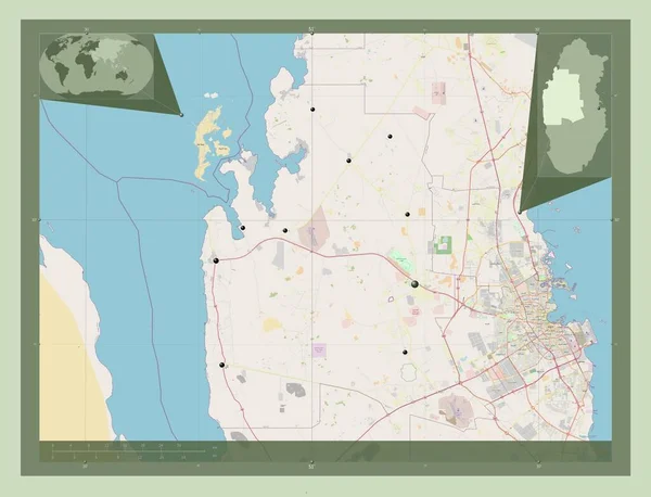 Shahaniya Municipality Qatar Open Street Map Locations Major Cities Region — Zdjęcie stockowe