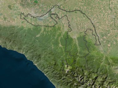 Adygey, republic of Russia. Low resolution satellite map