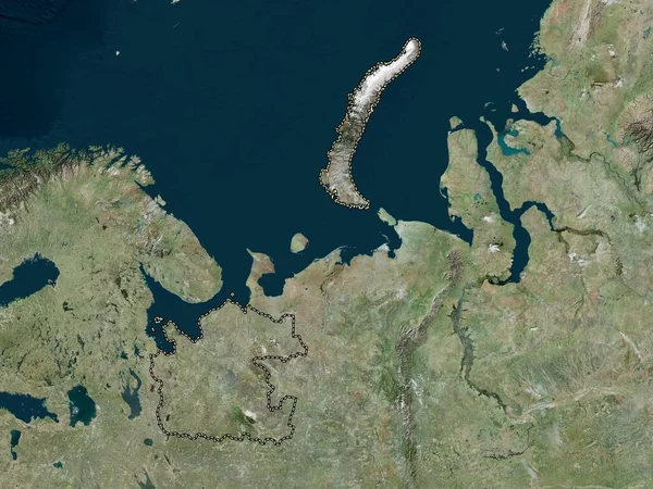 Arkhangel Region Russia High Resolution Satellite Map — Stok fotoğraf