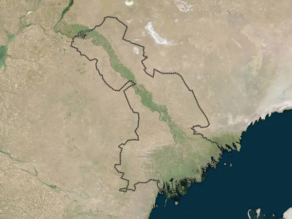 Astrakhan Region Russia Low Resolution Satellite Map — Stock Photo, Image