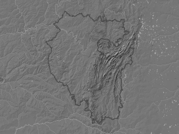 Bashkortostan Republic Russia Bilevel Elevation Map Lakes Rivers —  Fotos de Stock