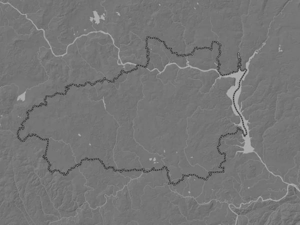 Ivanovo Region Russia Bilevel Elevation Map Lakes Rivers — Stock Photo, Image