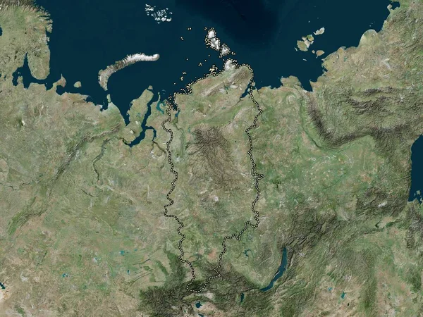 Krasnoyarsk Territory Russia High Resolution Satellite Map — Foto Stock