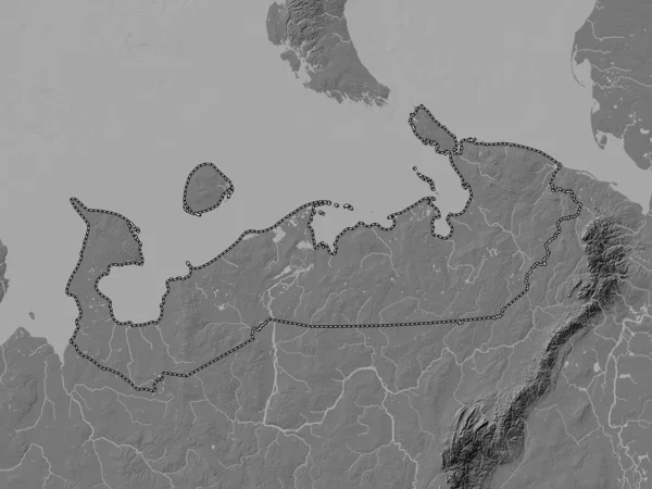 Nenets Autonomous Province Russia Bilevel Elevation Map Lakes Rivers — Stock Photo, Image