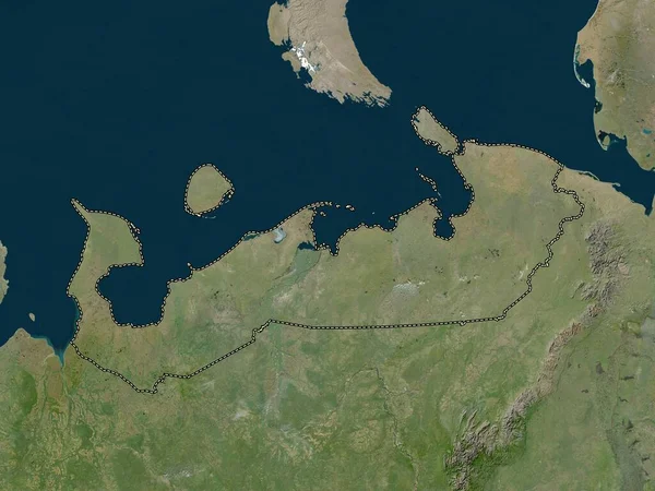 Nenets Autonomous Province Russia Low Resolution Satellite Map — Stock fotografie