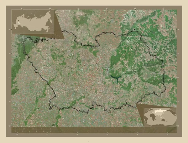 Penza Region Russia High Resolution Satellite Map Corner Auxiliary Location — Stok fotoğraf