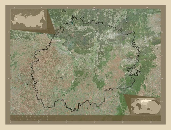 Ryazan Region Russia High Resolution Satellite Map Corner Auxiliary Location — Stockfoto