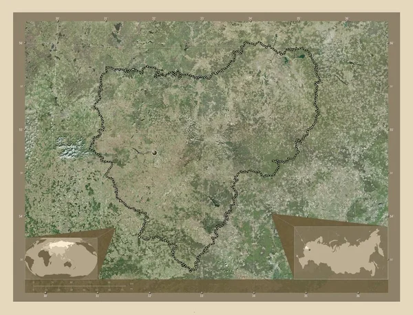 Smolensk Region Russia High Resolution Satellite Map Corner Auxiliary Location — Stok fotoğraf
