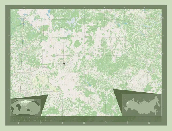 Smolensk Region Russia Open Street Map Corner Auxiliary Location Maps — Stok fotoğraf