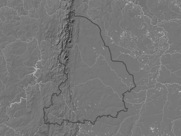 Sverdlovsk Region Russia Bilevel Elevation Map Lakes Rivers — Foto de Stock