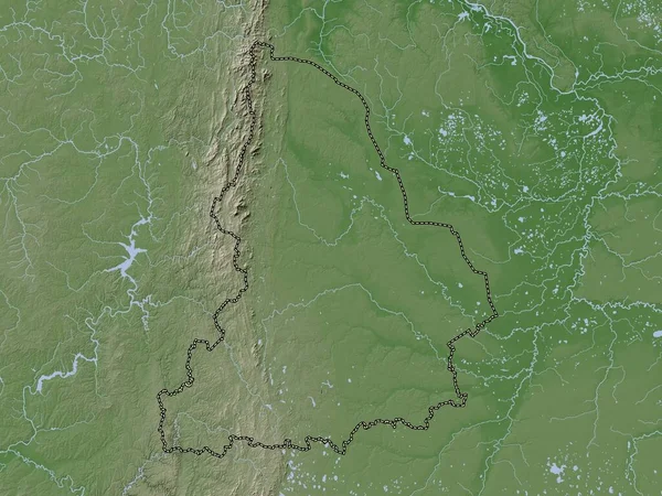 Sverdlovsk Region Russia Elevation Map Colored Wiki Style Lakes Rivers —  Fotos de Stock
