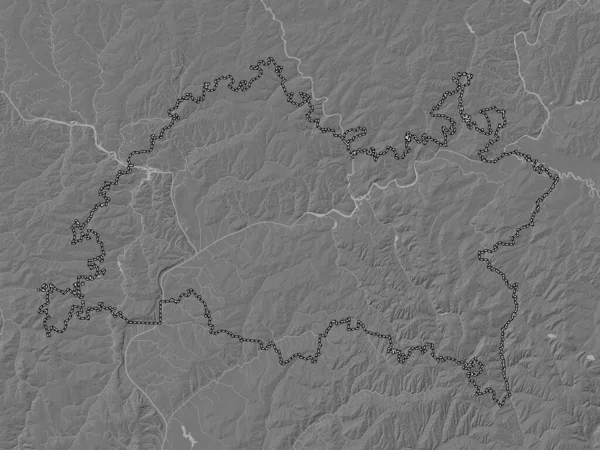 Tatarstan Republic Russia Bilevel Elevation Map Lakes Rivers — ストック写真