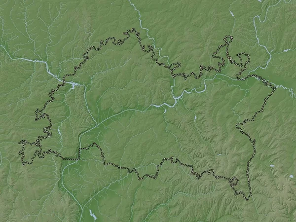 Tatarstan Republic Russia Elevation Map Colored Wiki Style Lakes Rivers — Stok fotoğraf