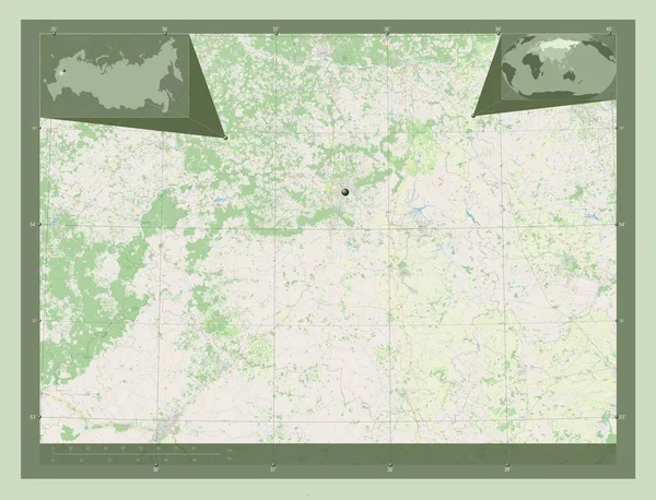Tula Region Russia Open Street Map Corner Auxiliary Location Maps — ストック写真
