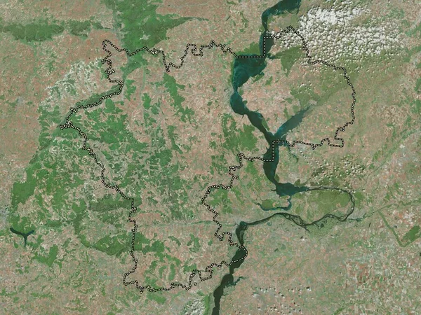 Yanovsk Region Russia High Resolution Satellite Map — Stock Photo, Image