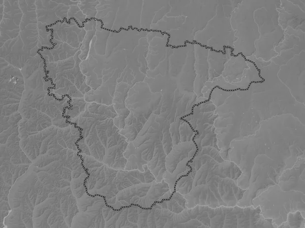 Voronezh Region Russia Grayscale Elevation Map Lakes Rivers — Stock Photo, Image