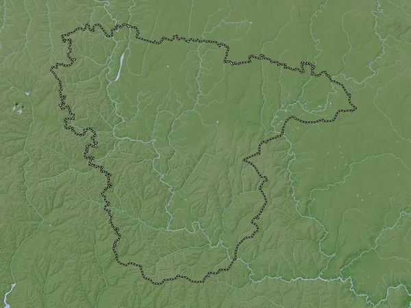 Voronezh Region Russia Elevation Map Colored Wiki Style Lakes Rivers — Stock Photo, Image