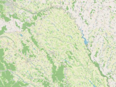 Botosani, county of Romania. Open Street Map