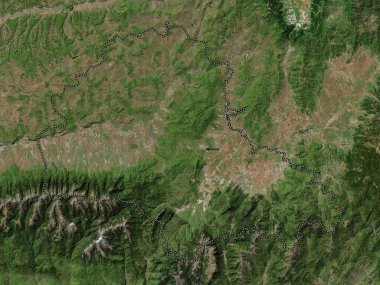 Brasov, county of Romania. High resolution satellite map