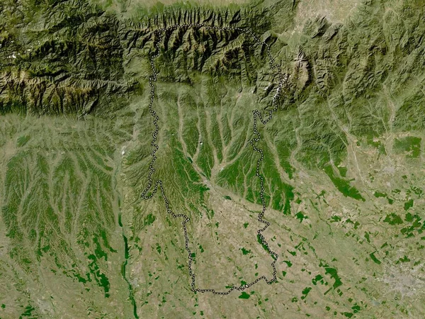 Arges County Romania Low Resolution Satellite Map — Fotografia de Stock