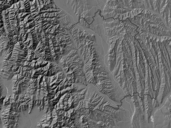 Bacau County Romania Bilevel Elevation Map Lakes Rivers — Zdjęcie stockowe