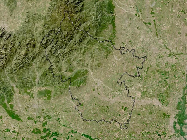 Buzau County Romania Low Resolution Satellite Map — Stock Photo, Image