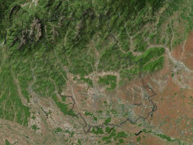 Prahova, county of Romania. High resolution satellite map