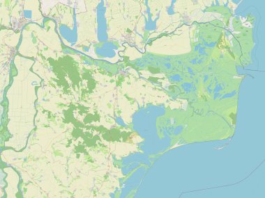 Tulcea, county of Romania. Open Street Map
