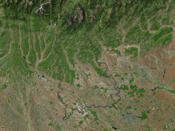 Dambovita County Romania High Resolution Satellite Map — Fotografia de Stock