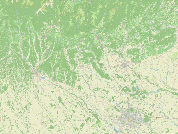 Dambovita County Romania Open Street Map — Stockfoto