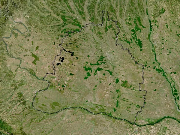 Dolj County Romania Low Resolution Satellite Map — Fotografia de Stock