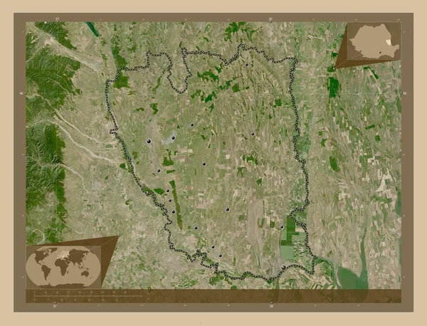 Галаті Округ Румунії Супутникова Карта Низькою Роздільною Здатністю Розташування Великих — стокове фото