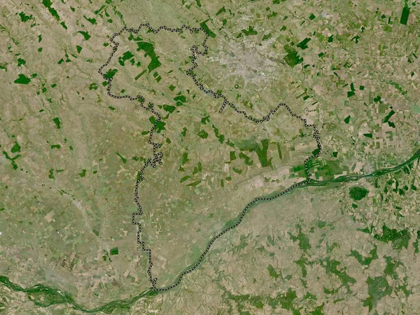 Giurgiu County Romania Low Resolution Satellite Map — Zdjęcie stockowe