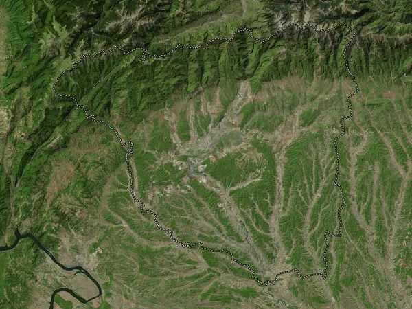 Gorj County Romania High Resolution Satellite Map — Stock Photo, Image