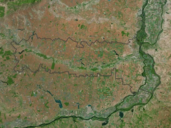 Ialomita County Romania High Resolution Satellite Map — Stock Photo, Image