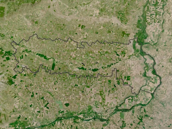 Ialomita County Romania Low Resolution Satellite Map — Stockfoto