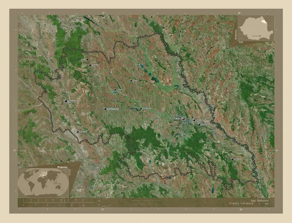 Ясси Графство Румунія Супутникова Карта Високої Роздільної Здатності Місця Розташування — стокове фото